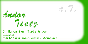 andor tietz business card